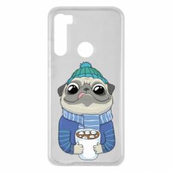 Чехол для Xiaomi Redmi Note 8 Мопс любит кофе - PrintSalon