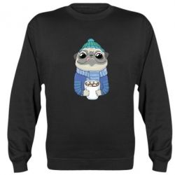 Cвитшот Мопс любит кофе - PrintSalon