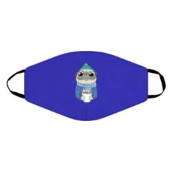 Маска многоразовая Мопс любит кофе - PrintSalon