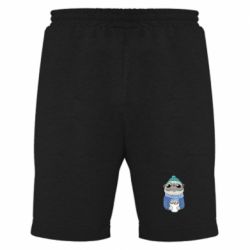 Мужские шорты Мопс любит кофе - PrintSalon