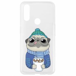 Чехол для Oppo A31 Мопс любит кофе - PrintSalon