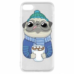 Чехол для iPhone SE 2020 Мопс любит кофе - PrintSalon