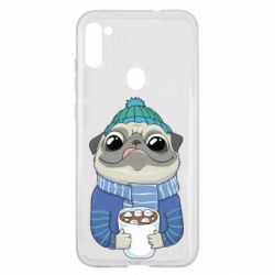Чехол для Samsung A11/M11 Мопс любит кофе - PrintSalon