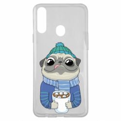 Чехол для Samsung A20s Мопс любит кофе - PrintSalon