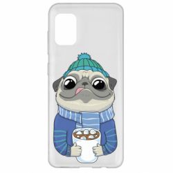 Чехол для Samsung A31 Мопс любит кофе - PrintSalon