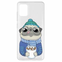 Чехол для Samsung A51 Мопс любит кофе - PrintSalon