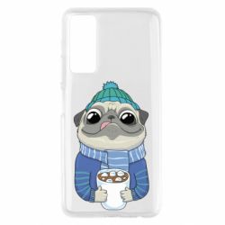 Чехол для Huawei P Smart 2021 Мопс любит кофе - PrintSalon