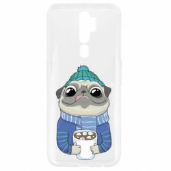 Чехол для Oppo A5/A9 2020 Мопс любит кофе