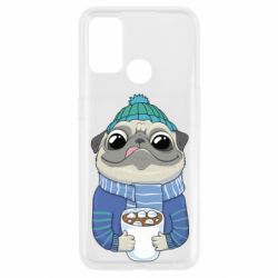 Чехол для Oppo A53/A32/A33 Мопс любит кофе