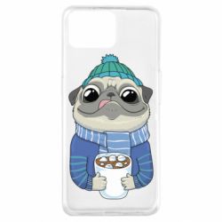 Чехол для Oppo A73 Мопс любит кофе - PrintSalon