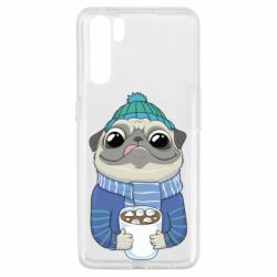 Чехол для Oppo A91/Reno3 Мопс любит кофе - PrintSalon