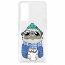 Чехол для Oppo Reno 4 Pro Мопс любит кофе - PrintSalon