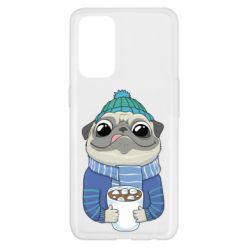 Чехол для Oppo Reno 5 4G Мопс любит кофе - PrintSalon