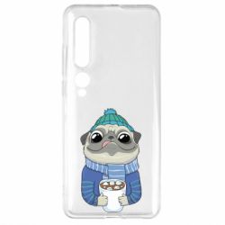 Чехол для Xiaomi Mi10/10 Pro Мопс любит кофе - PrintSalon