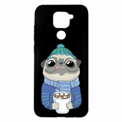 Чехол для Xiaomi Redmi Note 9/Redmi 10X Мопс любит кофе - PrintSalon