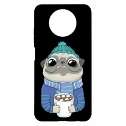 Чехол для Xiaomi Redmi Note 9 5G/Redmi Note 9T Мопс любит кофе