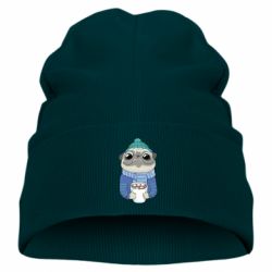 Детская шапка Мопс любит кофе - PrintSalon