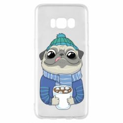 Чехол для Samsung S8 Мопс любит кофе - PrintSalon