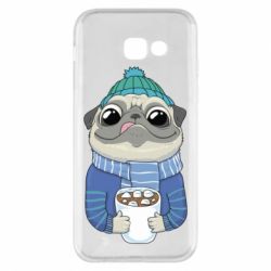 Чехол для Samsung A5 2017 Мопс любит кофе - PrintSalon