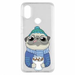 Чехол для Xiaomi Mi A2 Мопс любит кофе - PrintSalon