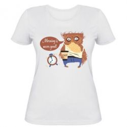 Женская футболка Morning is never good - PrintSalon