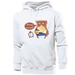 Мужское худи Morning is never good - PrintSalon