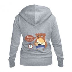 Женское худи на молнии Morning is never good