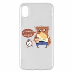 Чехол для iPhone X/Xs Morning is never good - PrintSalon
