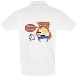 Мужское поло Morning is never good - PrintSalon