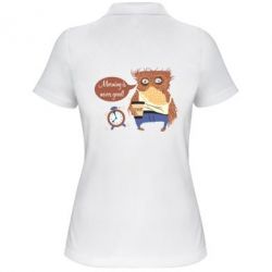 Женское поло Morning is never good - PrintSalon