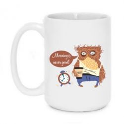 Чашка 420ml Morning is never good - PrintSalon