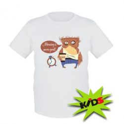 Детская футболка Morning is never good - PrintSalon