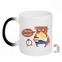 Чашка-хамелеон Morning is never good - PrintSalon