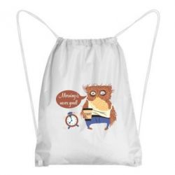 Рюкзак-мешок Morning is never good - PrintSalon
