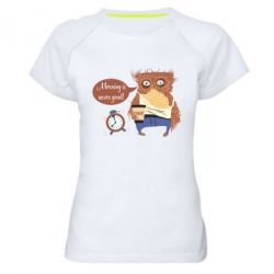 Женская футболка для спорта Morning is never good - PrintSalon
