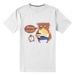 Мужская футболка премиум Morning is never good - PrintSalon