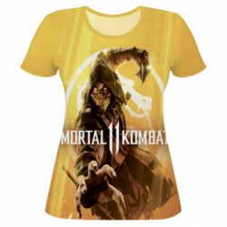 Женская футболка 3D Mortal kombat 11 Scorpio - PrintSalon