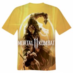 Мужская футболка 3D Mortal kombat 11 Scorpio - PrintSalon