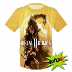 Детская 3D футболка Mortal kombat 11 Scorpio - PrintSalon