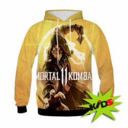 Детское 3D худи Mortal kombat 11 Scorpio - PrintSalon