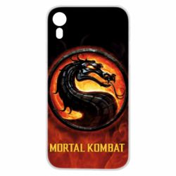 Чохол для iPhone XR Mortal kombat  logo and fire - PrintSalon