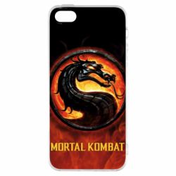 Чохол для iphone 5/5S/SE Mortal kombat  logo and fire - PrintSalon