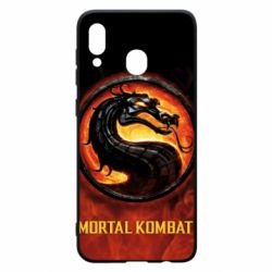 Чохол для Samsung A20 Mortal kombat  logo and fire - PrintSalon