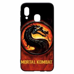 Чохол для Samsung A40 Mortal kombat  logo and fire - PrintSalon