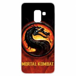 Чохол для Samsung A8 2018 Mortal kombat  logo and fire - PrintSalon