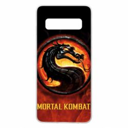 Чохол для Samsung S10 Mortal kombat  logo and fire