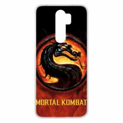 Чохол для Xiaomi Redmi Note 8 Pro Mortal kombat  logo and fire - PrintSalon