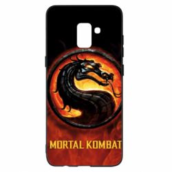 Чохол для Samsung A8+ 2018 Mortal kombat  logo and fire - PrintSalon