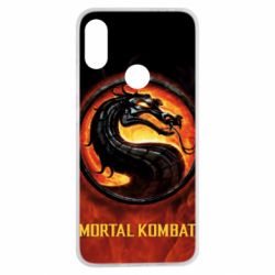 Чехол для Xiaomi Redmi Note 7 Mortal kombat  logo and fire