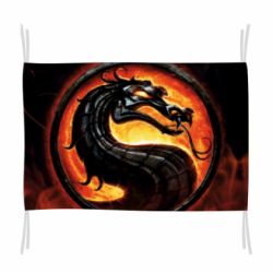 Прапор Mortal kombat  logo and fire - PrintSalon